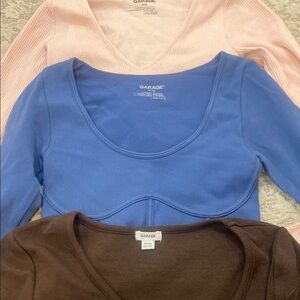 Garage Women's Tops - Blue, Brown, Pink